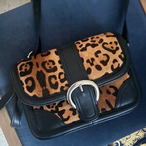Topshop Faux Leopard Hair Bag